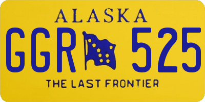 AK license plate GGR525