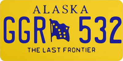 AK license plate GGR532