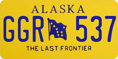 AK license plate GGR537