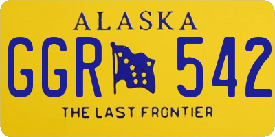 AK license plate GGR542