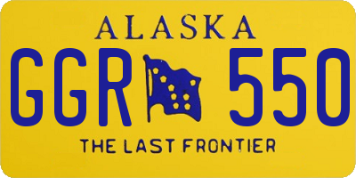 AK license plate GGR550
