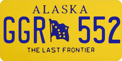 AK license plate GGR552