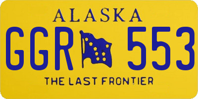 AK license plate GGR553