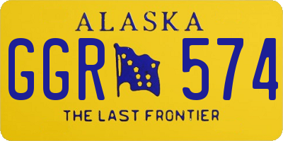 AK license plate GGR574