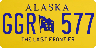 AK license plate GGR577