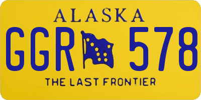 AK license plate GGR578