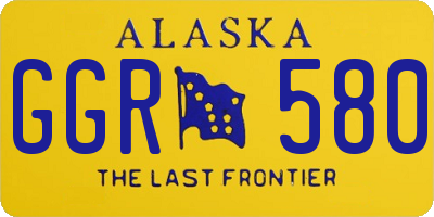 AK license plate GGR580