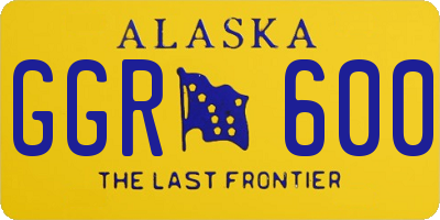 AK license plate GGR600