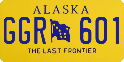 AK license plate GGR601