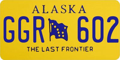 AK license plate GGR602