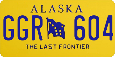 AK license plate GGR604