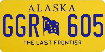 AK license plate GGR605