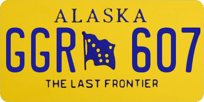 AK license plate GGR607