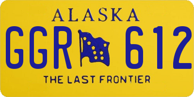 AK license plate GGR612