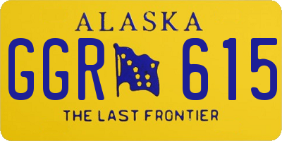 AK license plate GGR615