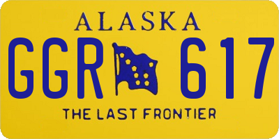 AK license plate GGR617