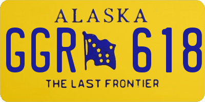 AK license plate GGR618