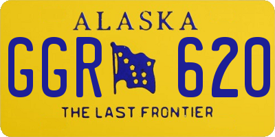 AK license plate GGR620