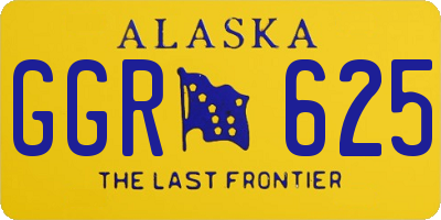 AK license plate GGR625