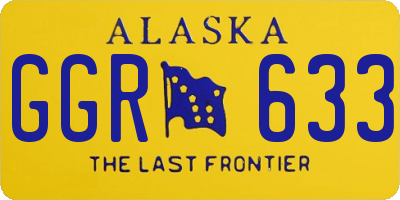 AK license plate GGR633