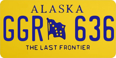 AK license plate GGR636