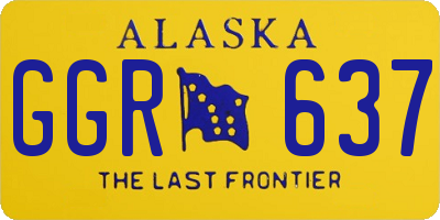 AK license plate GGR637