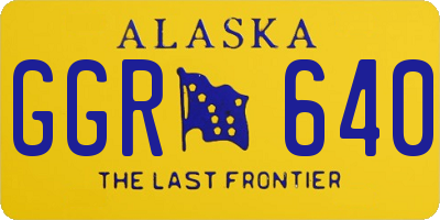 AK license plate GGR640