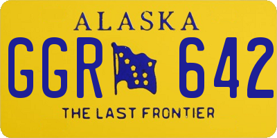 AK license plate GGR642