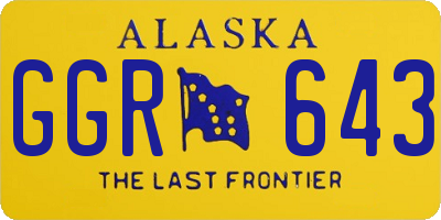 AK license plate GGR643