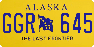 AK license plate GGR645