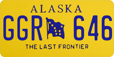 AK license plate GGR646