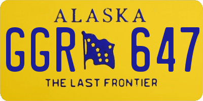 AK license plate GGR647