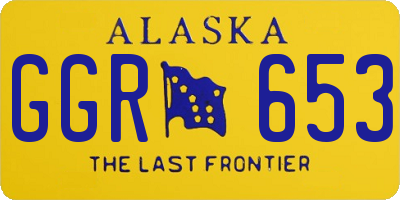 AK license plate GGR653
