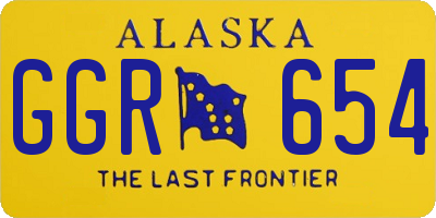 AK license plate GGR654