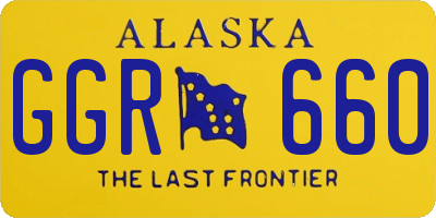 AK license plate GGR660