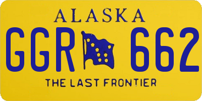 AK license plate GGR662