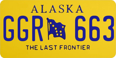 AK license plate GGR663