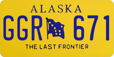 AK license plate GGR671