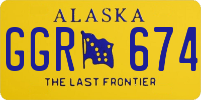 AK license plate GGR674