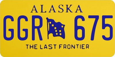AK license plate GGR675