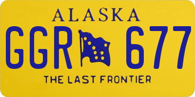 AK license plate GGR677