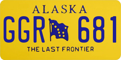 AK license plate GGR681