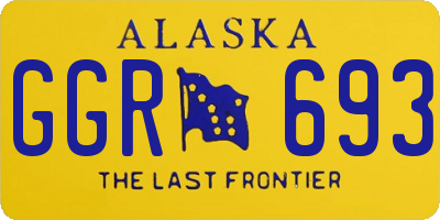 AK license plate GGR693
