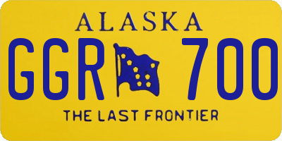 AK license plate GGR700