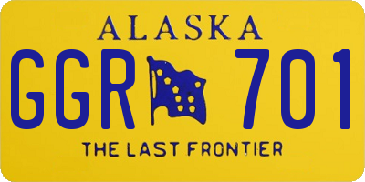 AK license plate GGR701