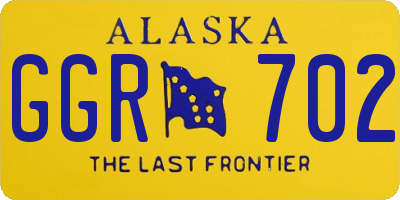 AK license plate GGR702