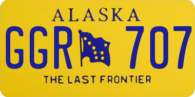 AK license plate GGR707