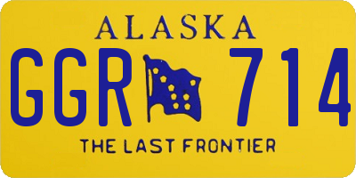 AK license plate GGR714