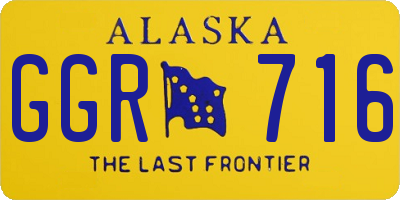 AK license plate GGR716