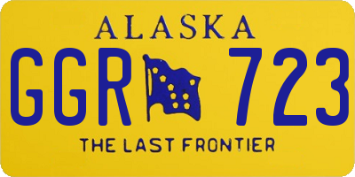 AK license plate GGR723